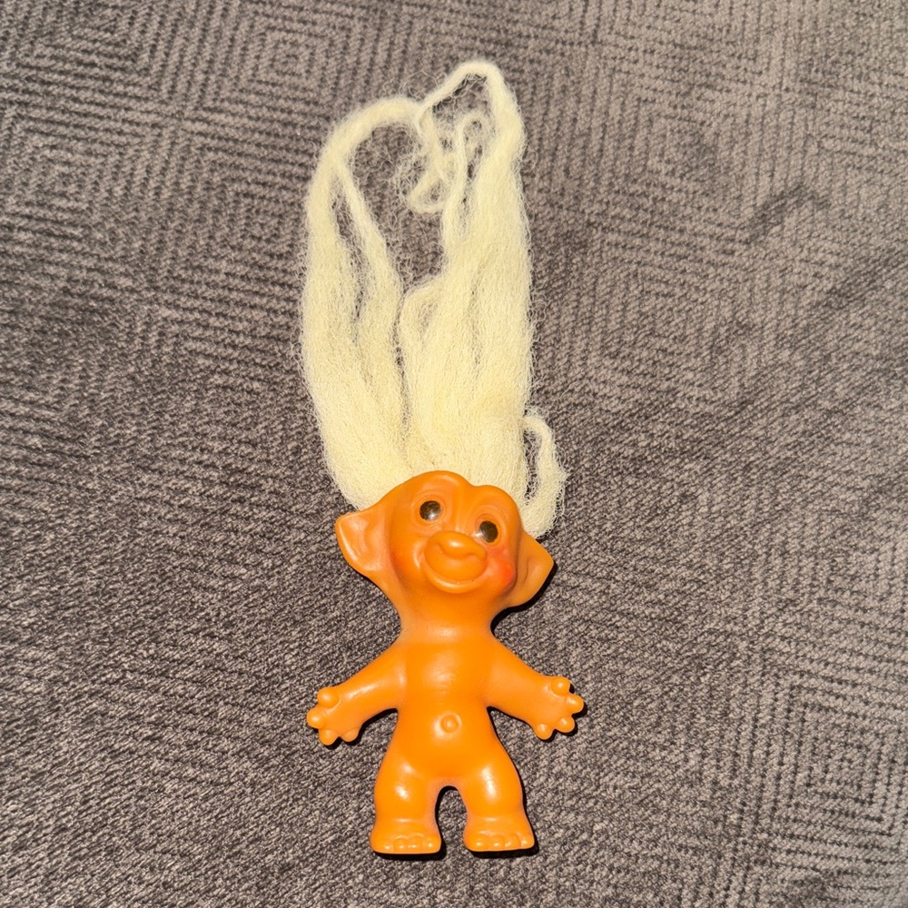 Vintage Wishnik Troll Doll with Blonde Hair
